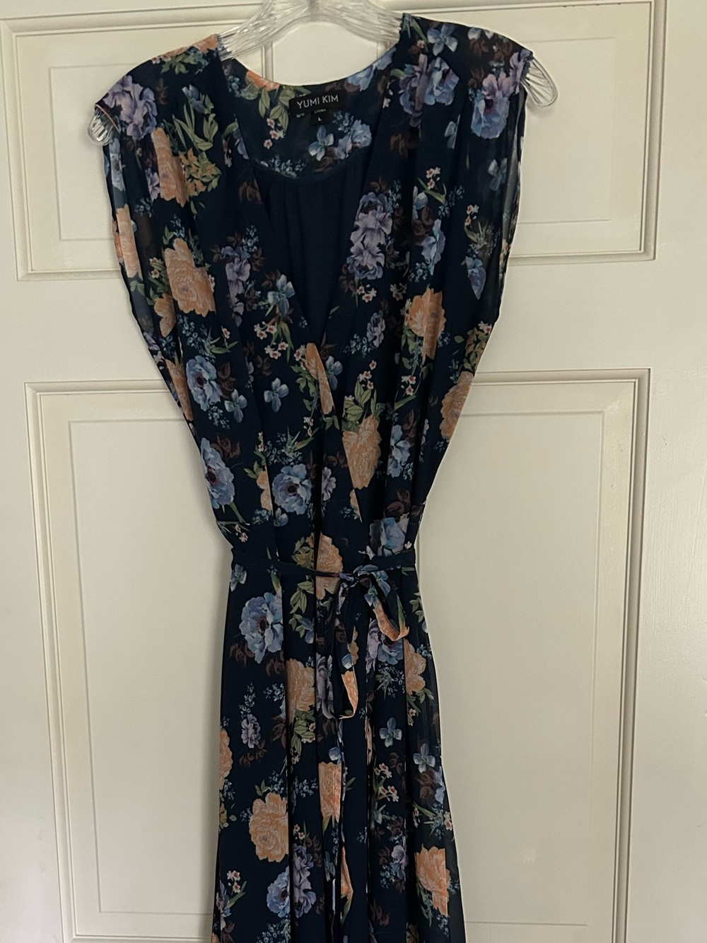 Yumi Kim Chiffon Floral Tie Wrap Dress